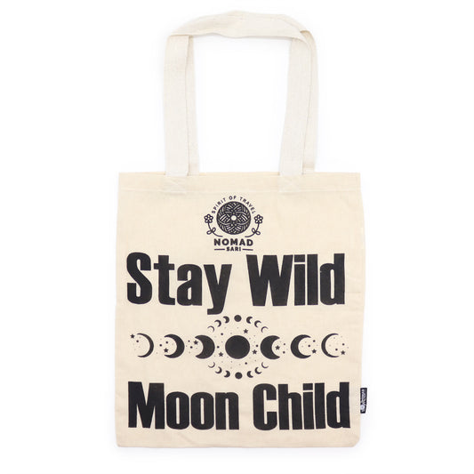 Baumwolltasche · Stay Wild, Moon Child · Beige