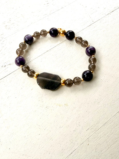 Stardust Collection | Tektit × Sugilith Armband