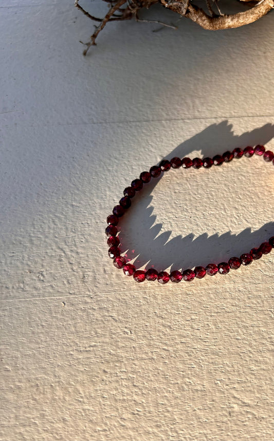 Granat Armband Facettiert