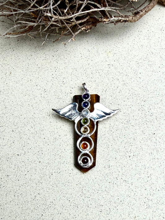 Chakra Anhänger mit Engelsflügel Einzelstücke