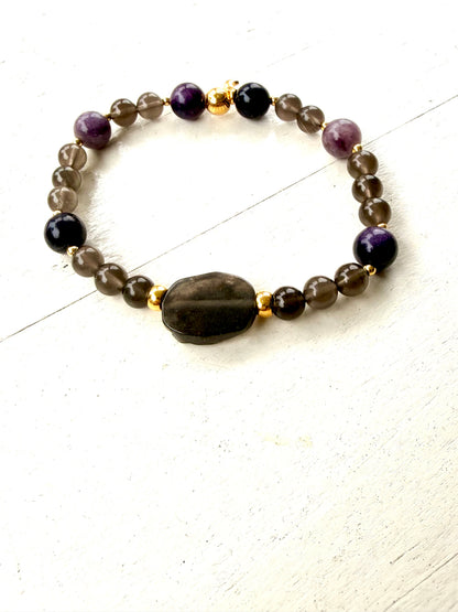 Stardust Collection | Tektit × Sugilith Armband