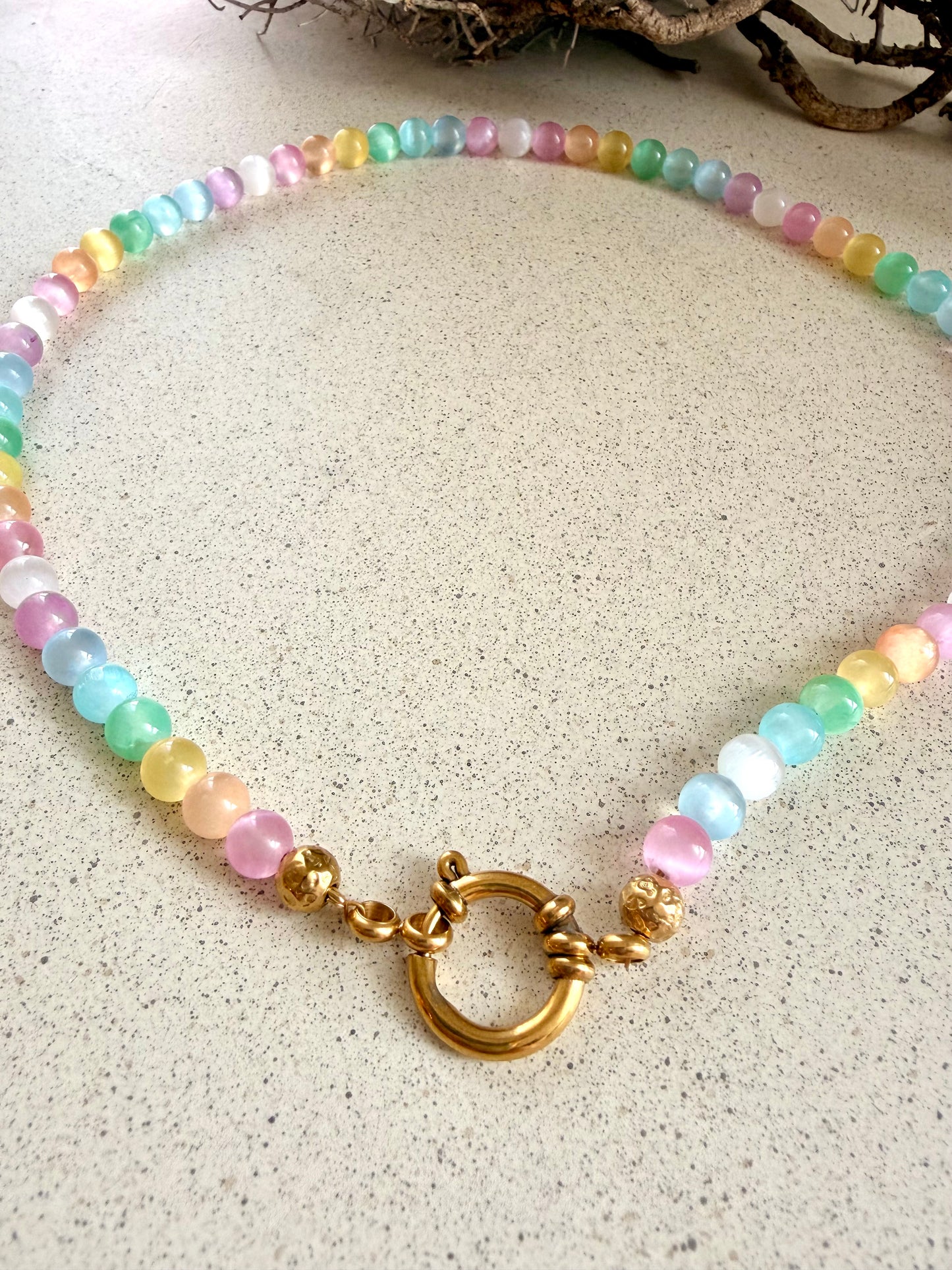 Selenit Choker „Aura Glow" | Limited Edition
