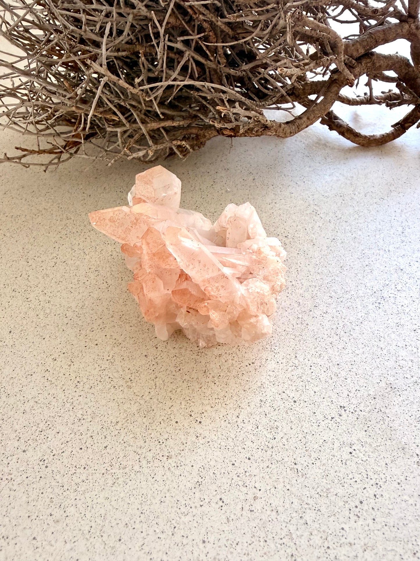 Hämatoid Quarz Cluster "Red Healer" – Maria-Magdalena-Stein für Erdung, Klarheit & Transformation
