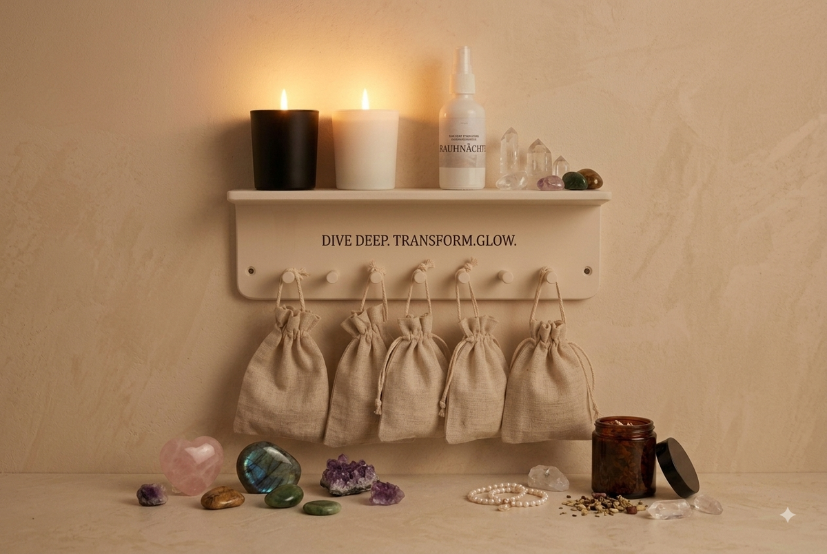 HejLuna Adventskalender 2026 – Spiritueller Kristall & Ritual-Kalender mit Ritual- & Schmuckleiste