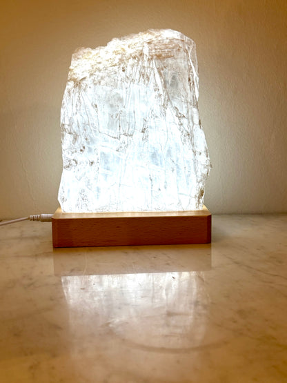 Selenit-Marienglas-Lampe | Limited Edition