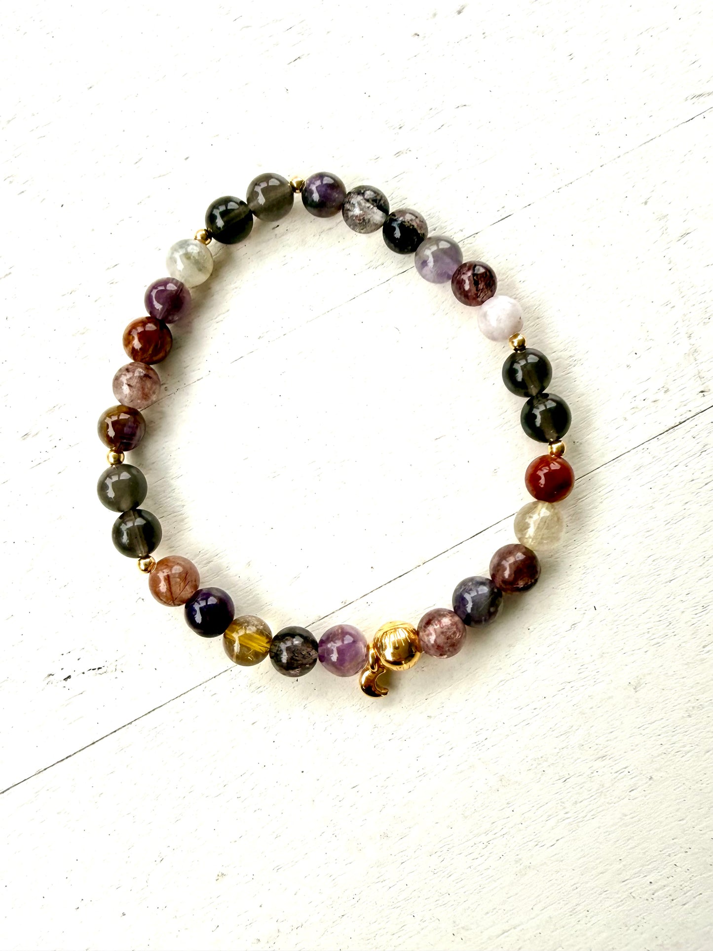 STARDUST COLLECTION Armband – Tektit × Auralite-23 | 18 cm