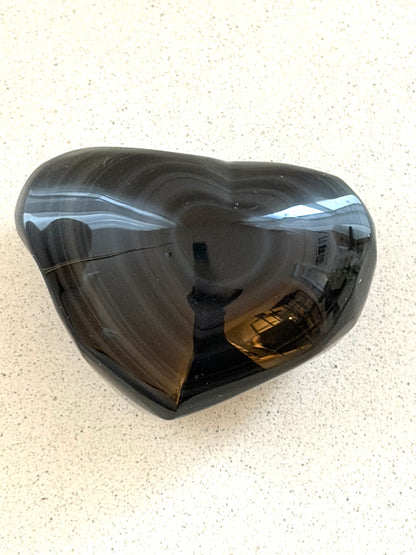 Regenbogen-Obsidian Herz | Einzelstück