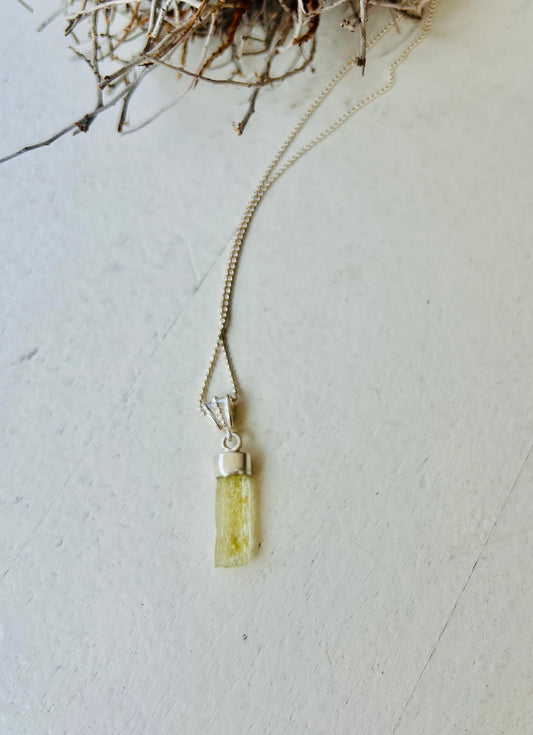 Heliodor Kettenanhänger – 925 Silber