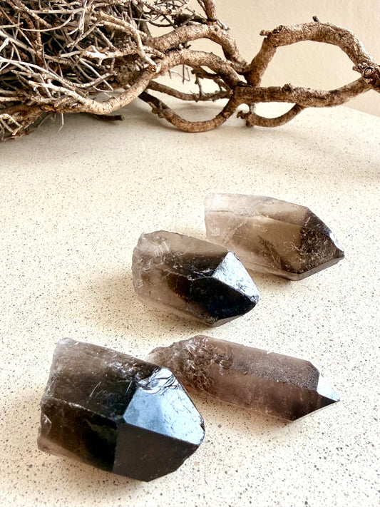 RAUCHQUARZSPITZEN CRYSTAL GRID SET