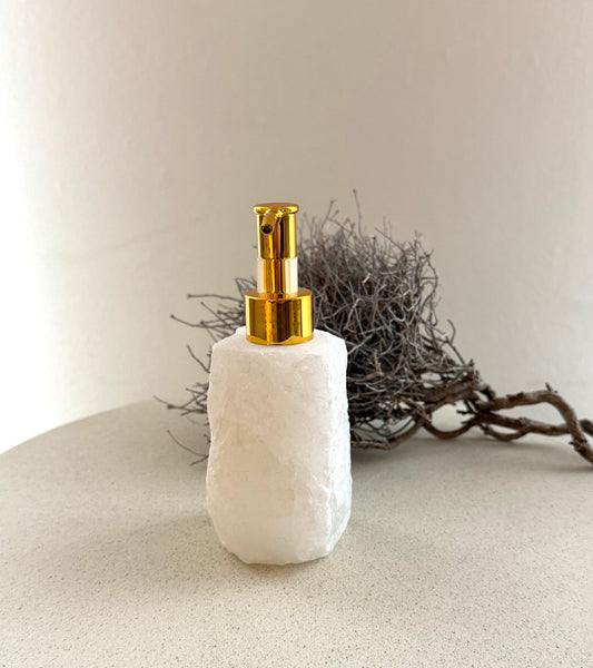 Kristall-Seifenspender aus Rohstein