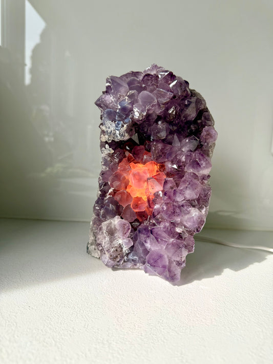 Amethyst-Drusen-Lampen