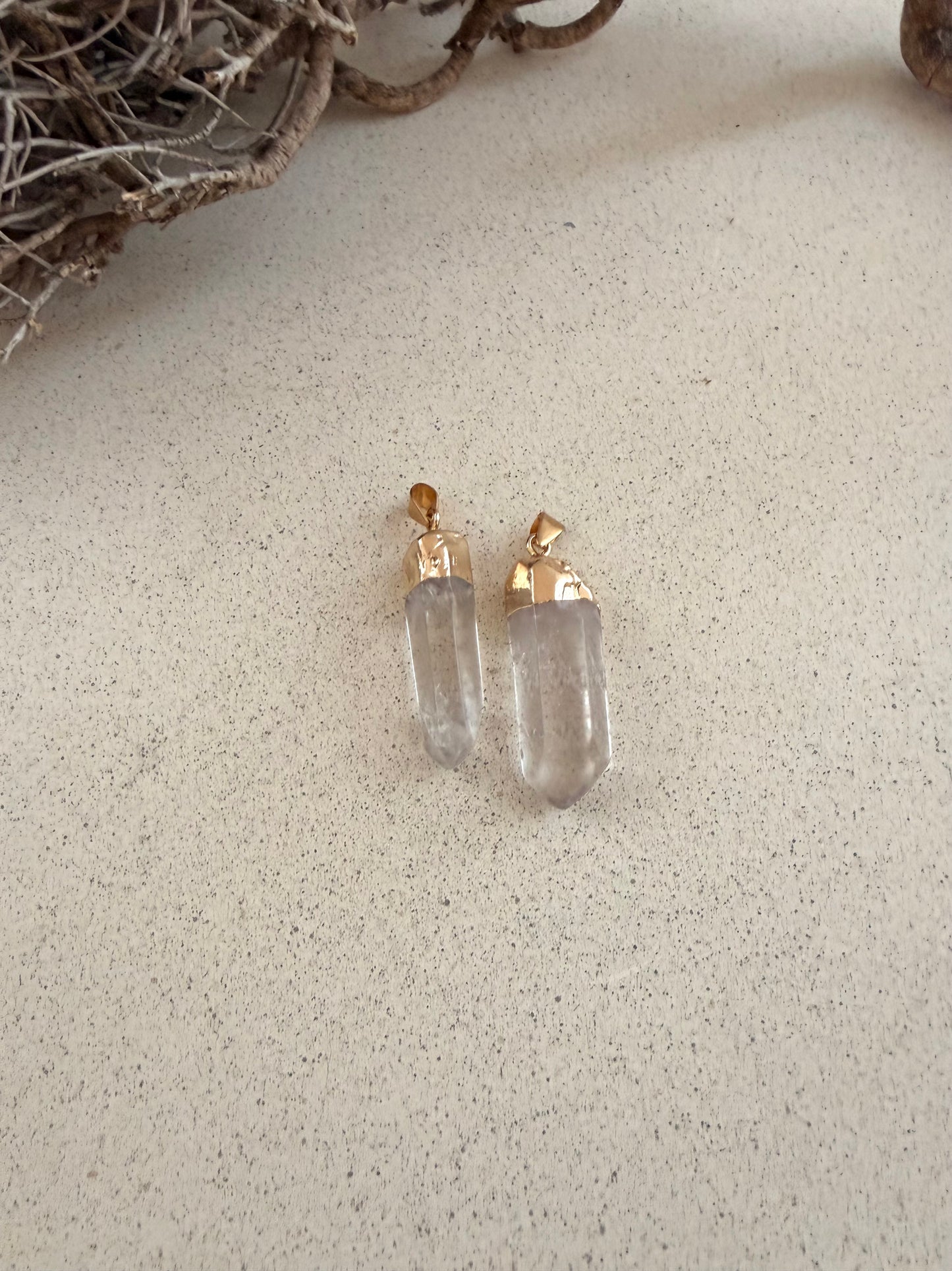 Bergkristall Spitze Anhänger | Poliert