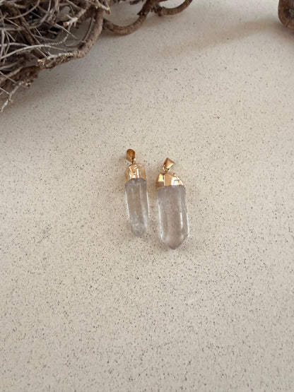 Bergkristall Spitze Anhänger | Poliert