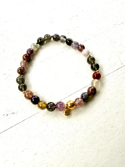 STARDUST COLLECTION Armband – Tektit × Auralite-23 | 18 cm