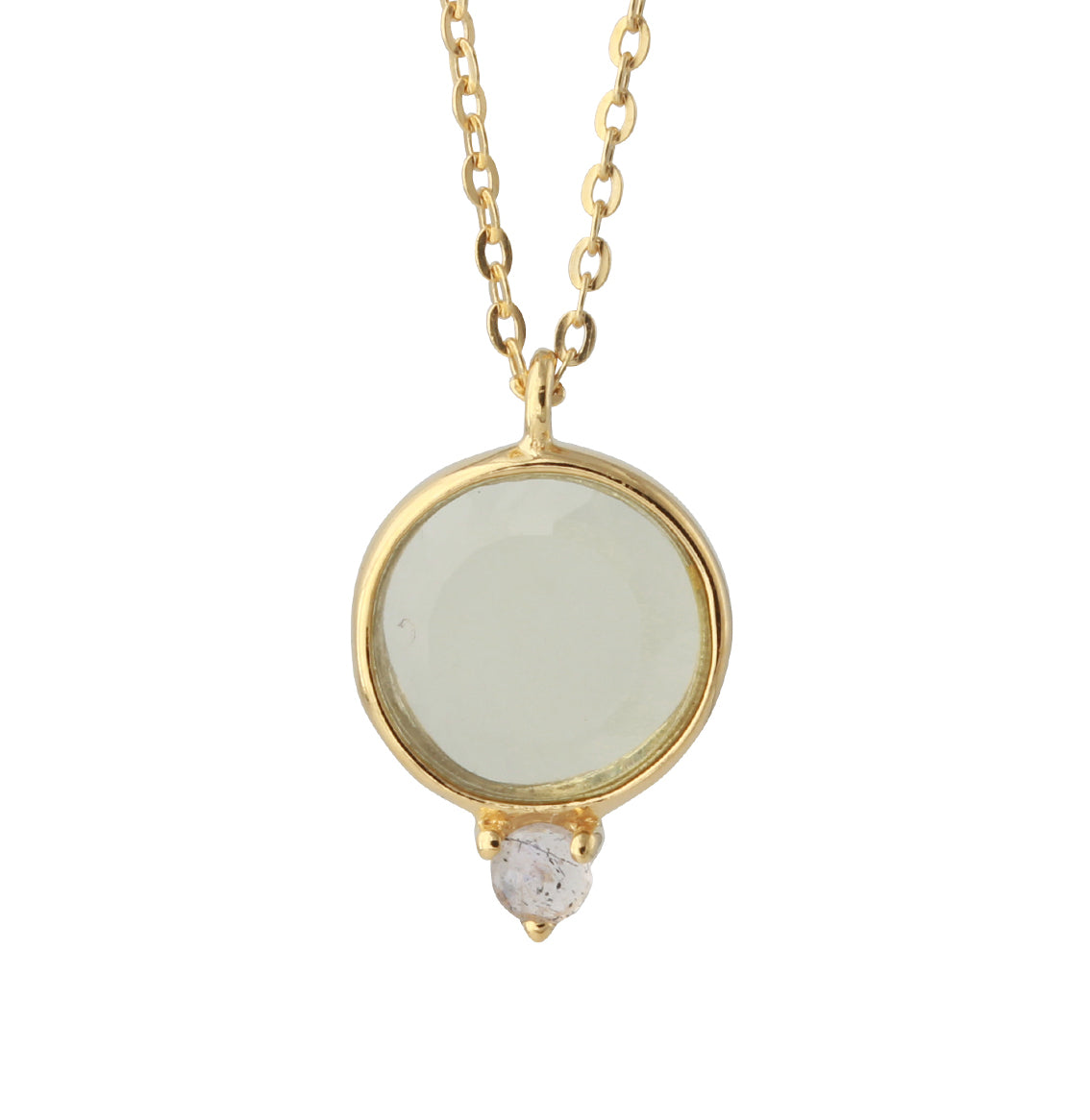 Lemonquarz/labradorit Kette Gold | Limited Edition