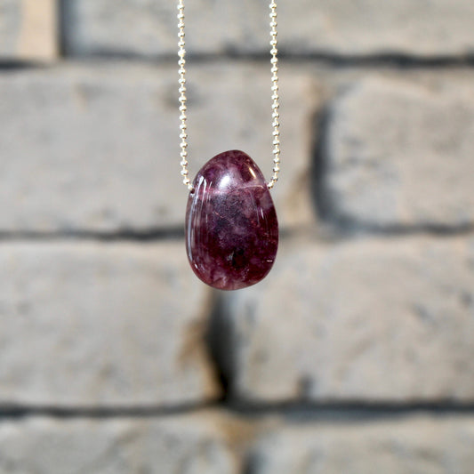 Fluorit Trommelstein Anhänger